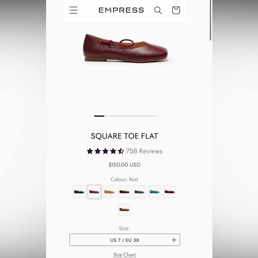 Empress Square Toe Flat NWT - image 8